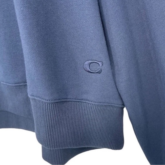 Coach Blue Sweatshirt with Pink Logo - Picture 4 of 8
